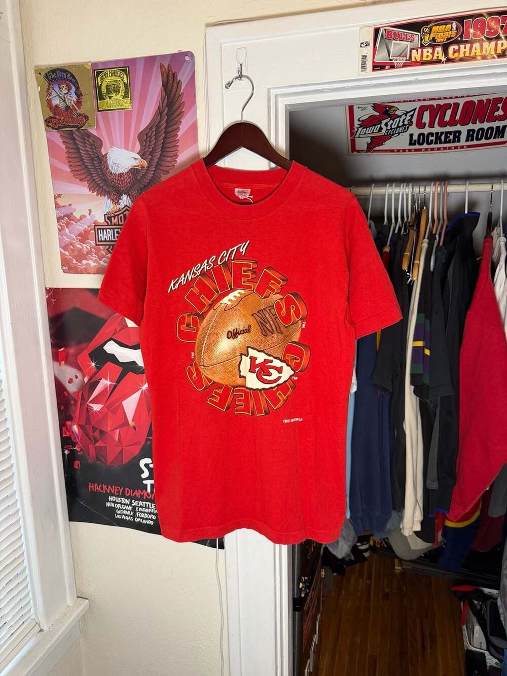Vintage 90s Kansas City Chiefs NFL Football T-Shirt Size L